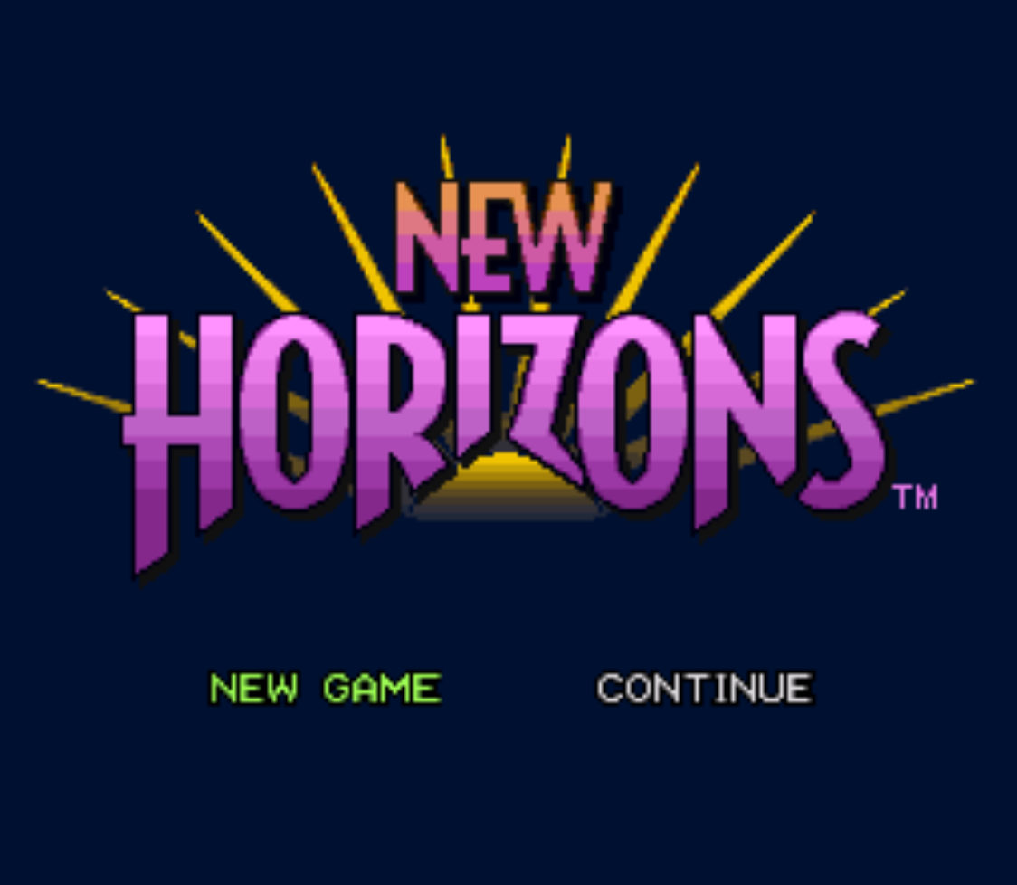 New Horizons Title Screen